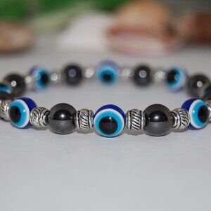 Evil Eye Bracelet,Magnetic Bracelet,Hand of Fatima Bracelet,Hamsa Good Luck